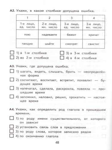 Русский язык 4 класс. Контрольные измерительные материалы. ФГОС