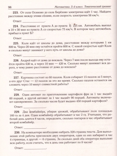 Математика 5 класс. Ступени к ВПР. Тематический тренинг