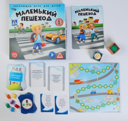 Игра обучающая ПДД Маленький пешеход, 24,9х24,9 см