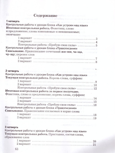 Русский язык 2 класс. Тетрадь для контрольных работ. ФГОС