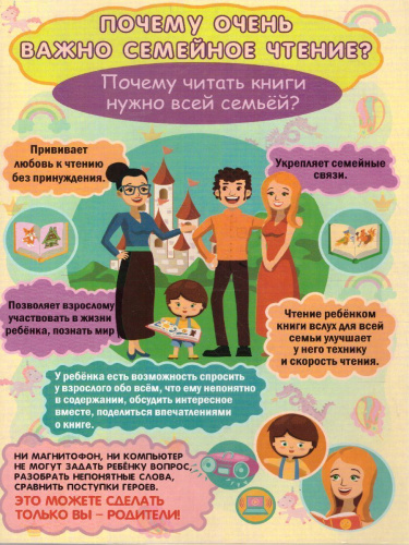 Ширмы с информацией. Семейное чтение. Для родителей и педагогов из 6 секций