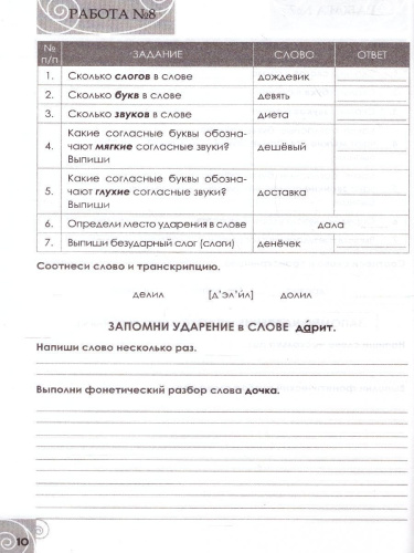 Тренинг по фонетике 2 класс