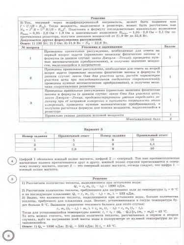 ВПР Физика 8 класс. ТЗ. 10 вариантов. ФИОКО. СТАТГРАД. ФГОС НОВЫЙ+SC