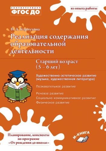 Реализация содержания образовательной деятельности. Старший возраст 5 - 6 лет. Художественно-эстетическое развитие