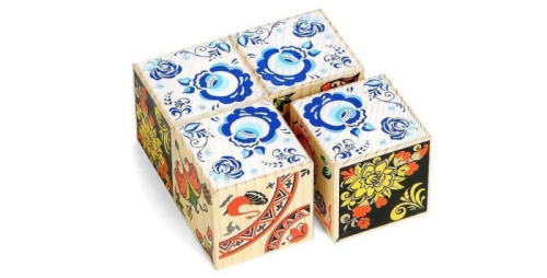 Кубики сложи рисунок "Русские узоры"