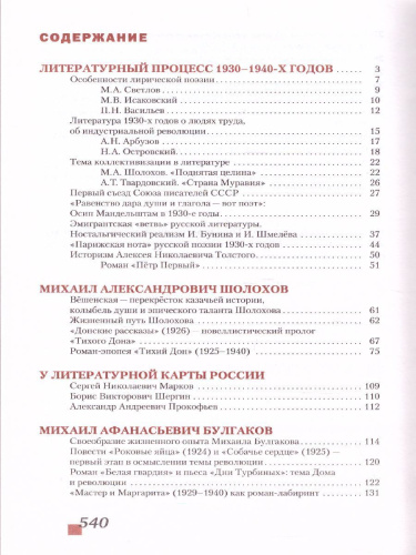 Русская Литература 11 класс. XX в. Учебник. Часть 2. ФГОС