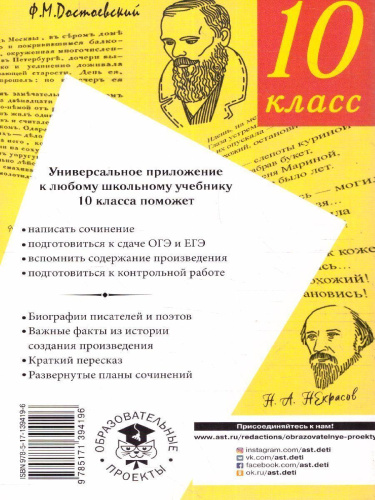 Все произведения школьной программы в кратком изложении 10 класс