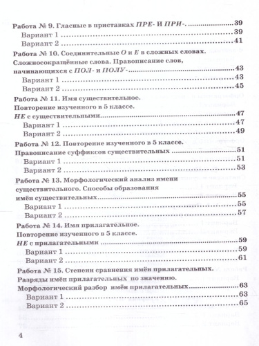 Русский язык 6 класс. Зачетные работы к учебнику М. Баранова