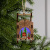 Подвеска световая Сани с Дедом Морозом и машиной 6х12х4, CR2032x1, RGB