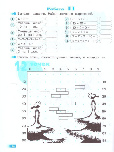 Волшебные точки 1 класс. Рабочая тетрадь. Вычисляй и рисуй
