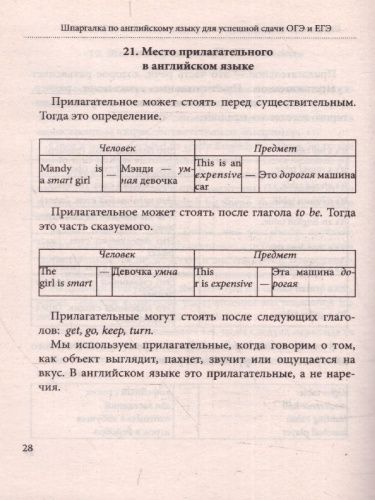 Шпаргалка по английскому языку для успешной сдачи ОГЭ и ЕГЭ (СДК)