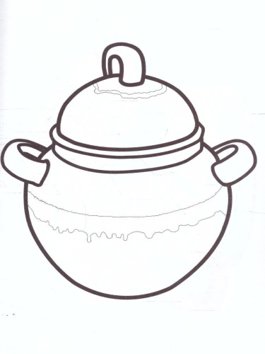 Раскраска "Посуда"