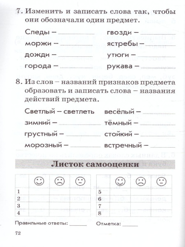 Русский язык 1 класс. Комплексная проверка знаний учащихся