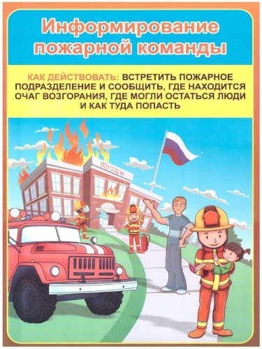 Комплект плакатов "Пожарная безопасность в образовательных организациях" (8 плакатов) А4