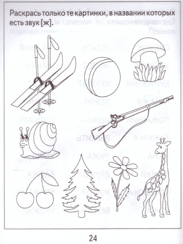 Логопедическая тетрадь на звуки Ш, Ж. Рабочая тетрадь