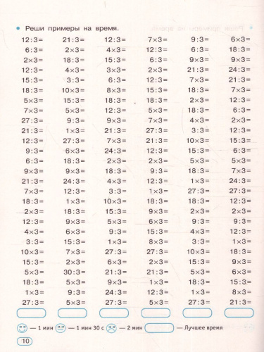 Тренажер по математике. Умножение и деление. 2-3 классы. Тренажер для начальной школы
