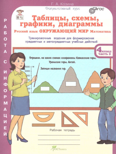 Таблицы, схемы, графики, диаграммы 4 класс. Рабочая тетрадь в 3-х ч. Русский язык, Математика, Окружающий мир