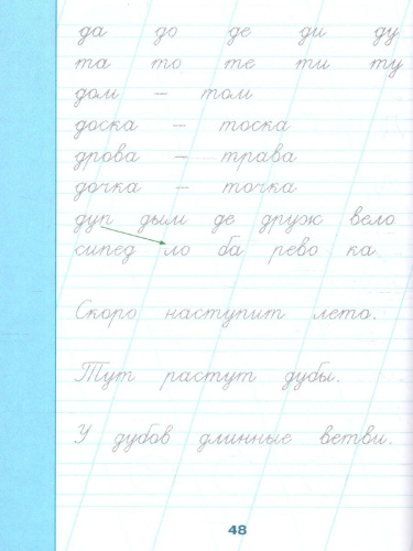 Тетрадь-тренажёр по чистописанию: с нуля до каллиграфического почерка за 1 месяц. 1 класс