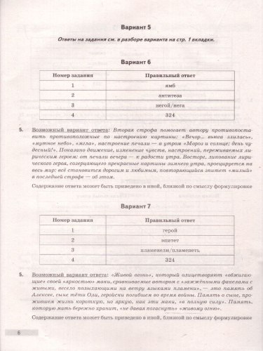 ВПР Литература 5 класс 10 вариантов