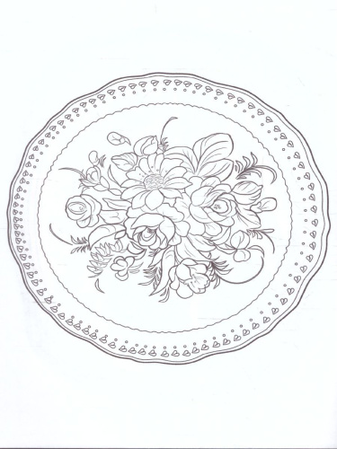 Раскраска "Жостовская роспись"