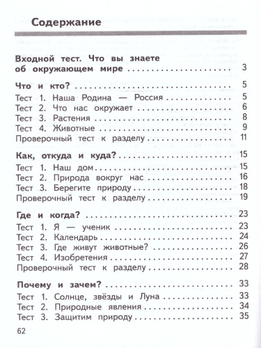 Окружающий мир 1 класс. Предварительный, текущий, итоговый контроль (ФП2022)