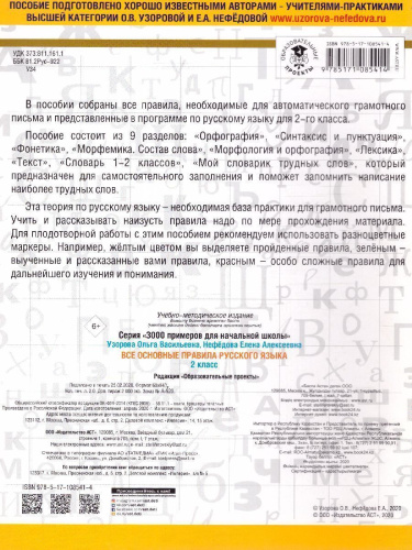 Русский язык 2 класс. Все основные правила
