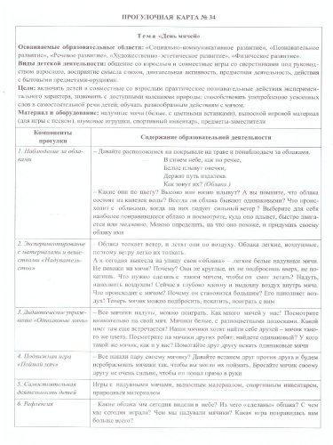 Сезонные прогулки "Лето". Карта-план для воспитателя. Группа раннего возраста 2-3 года: 64 карты "От рождения до школы". ФГОС ДО