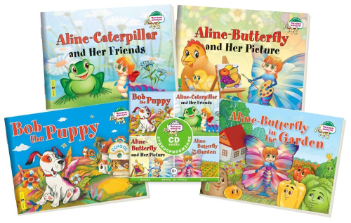 Читаем вместе Сборник сказок. Уровень 1 CD + 4 книги