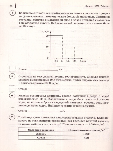 Физика 7 класс. ВПР. 10 тренировочных вариантов