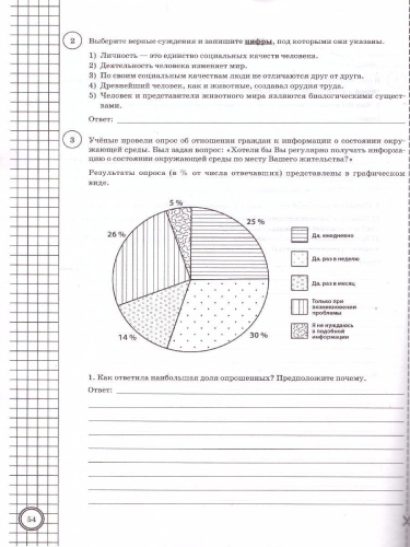 ВПР Обществознание 6 класс. 10 вариантов. ФИОКО ТЗ ФГОС