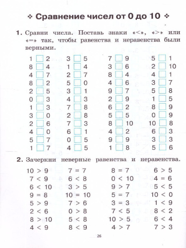 Математика 1 класс. Тренажер