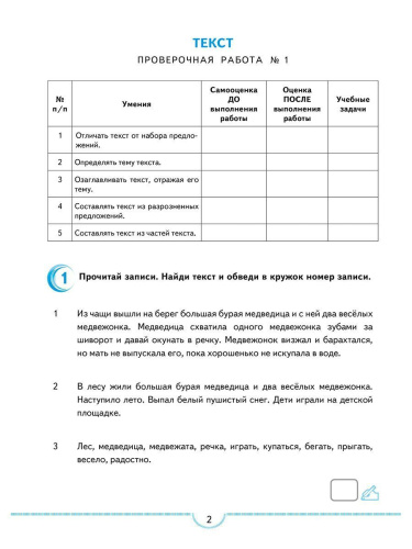 Тематические проверочные работы. Русский язык. 2 класс