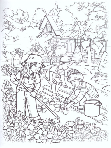 Раскраска "Весна"