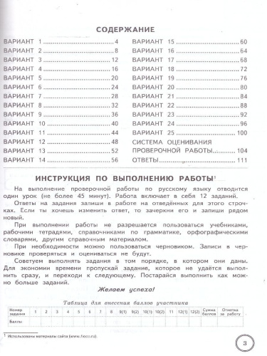 ВПР Русский язык 4 класс. 25 вариантов. ФИОКО СТАТГРАД