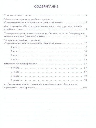 Кутейникова Литературное чтение на родном (русском) языке. 1-4 классы. Программа курса (РС)