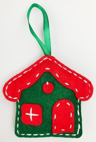 Набор для творчества. Мягкая игрушка из фетра "Домик, елочка, колокольчик" (Десятое королевство)