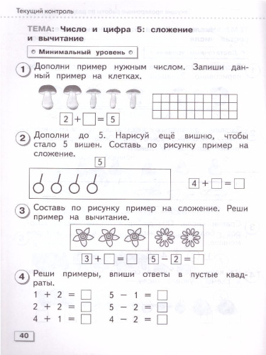 Математика 1 класс. Проверочные работы (для обучающихся с интеллектуальными нарушениями)