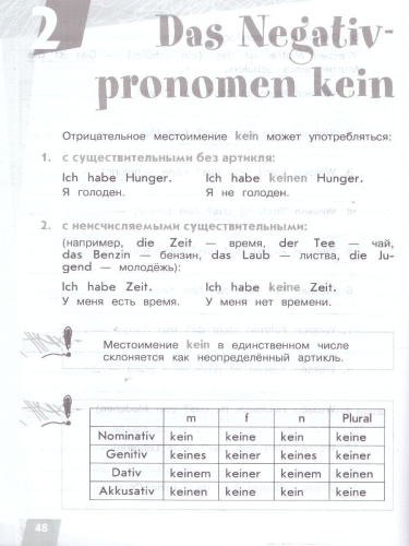 Немецкий язык 2-4 классы. Грамматика в таблицах. Артикль и падежи имен существительных