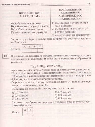 Набор Подготовка к ЕГЭ-2023 Русский язык Математика Химия