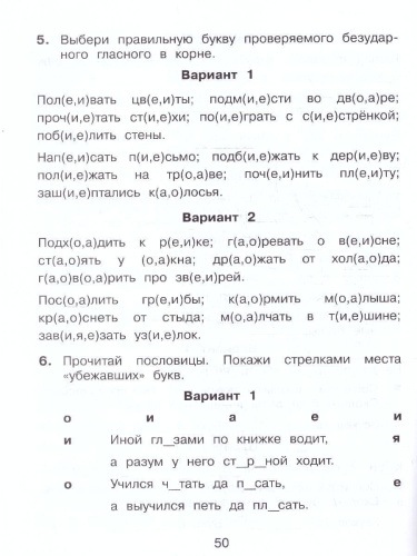 Безударные гласные, проверяемые ударением 2-4 классы. Тренажёр по русскому языку