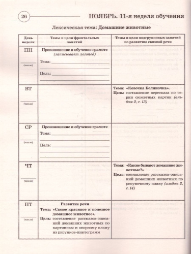 Развиваем связную речь у детей 5-6 лет с ОНР. Планирование работы логопеда в старшей группе