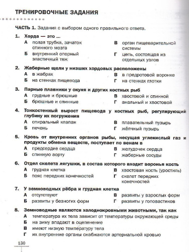 Биология 8 класс. Рабочая тетрадь