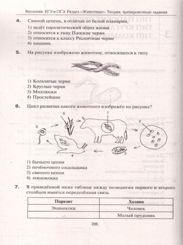 ЕГЭ и ОГЭ-2024. Биология 9-11 класс. Раздел Животные.