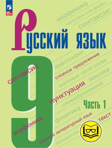 Русский язык. 9 класс. Учебное пособие. В 3 частях. Часть 1 (для слабовидящих обучающихся)