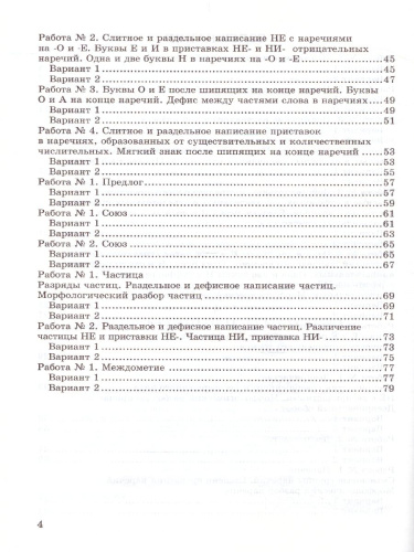 Русский язык 7 класс. Зачетные работы. К учебнику М.Т. Баранова. ФГОС