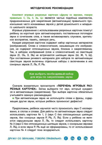 Дружу со звуками, говорю правильно: Ш, Ж, Ч, Щ . Учимся произносить свистящие звуки (14 карточек+4с.А4). 4+