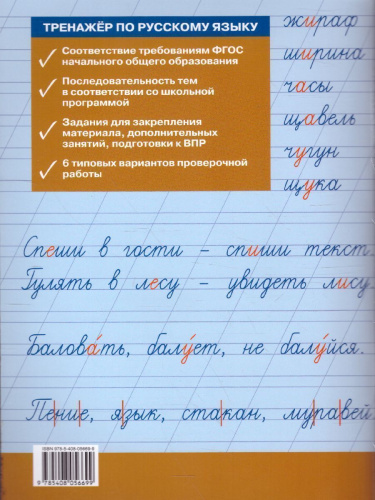 Тренажёр по Русскому языку для подготовки к ВПР 1 класс