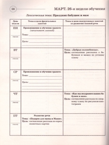 Развиваем связную речь у детей 5-6 лет с ОНР. Планирование работы логопеда в старшей группе