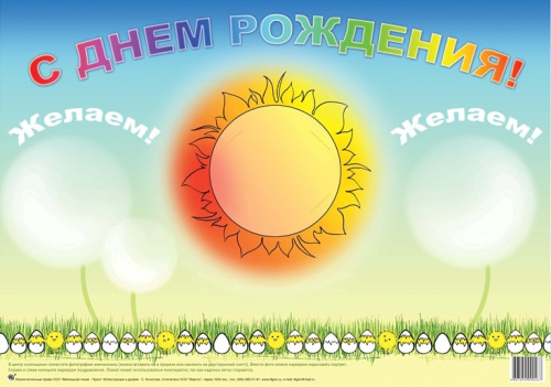 Плакат "С днем рождения"