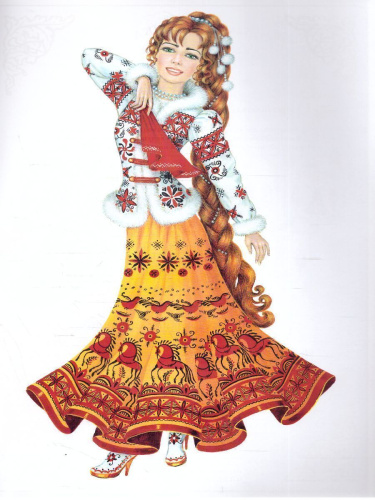 Раскраска Россиночка "Мезенская роспись"